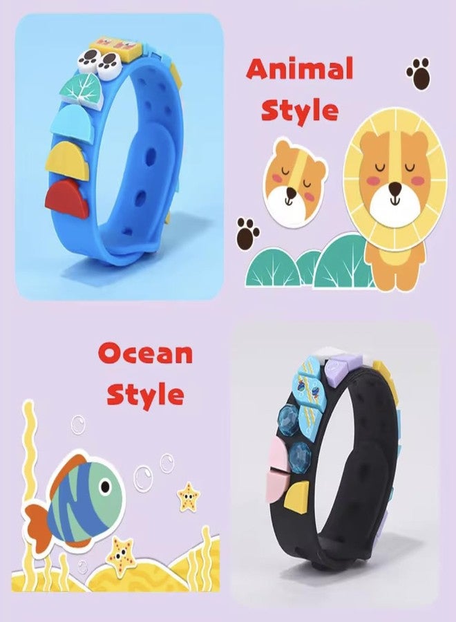 آرت بي أساور ArtBee DIY Dots للأطفال، أساور مكعبات البناء، مجموعة صنع الأساور الإبداعية، أساور الصداقة، أساور حرفية إبداعية للأطفال من الجنسين والمراهقين، هدايا أعياد الميلاد (أزرق) - Image 2